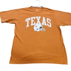 We Are Texas Longhorns Burnt Orange Football Helmet Graphic T-Shirt Mens Medium